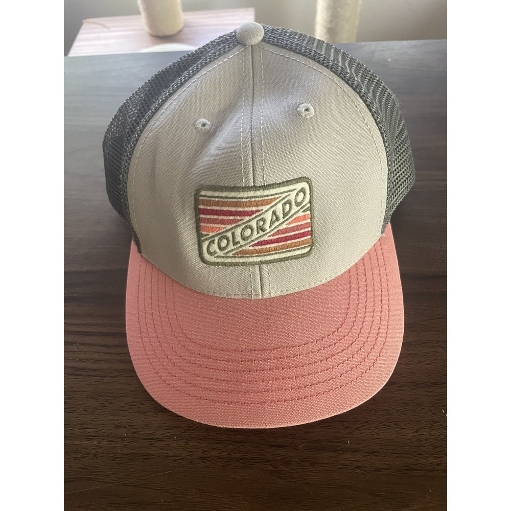 Colorado Snapback Mesh Hat Gray and Pink Camping Hiking Cap Adjustable